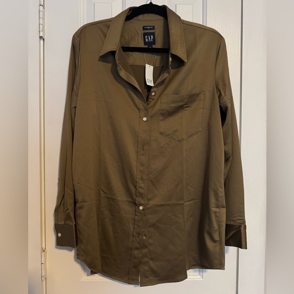 Gap Boyfriend Satin Shirt